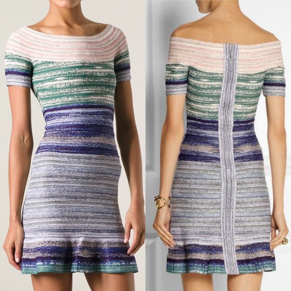 NWT HERVE LEGER Sunrise “Liza” Dress